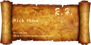 Rick Huba névjegykártya